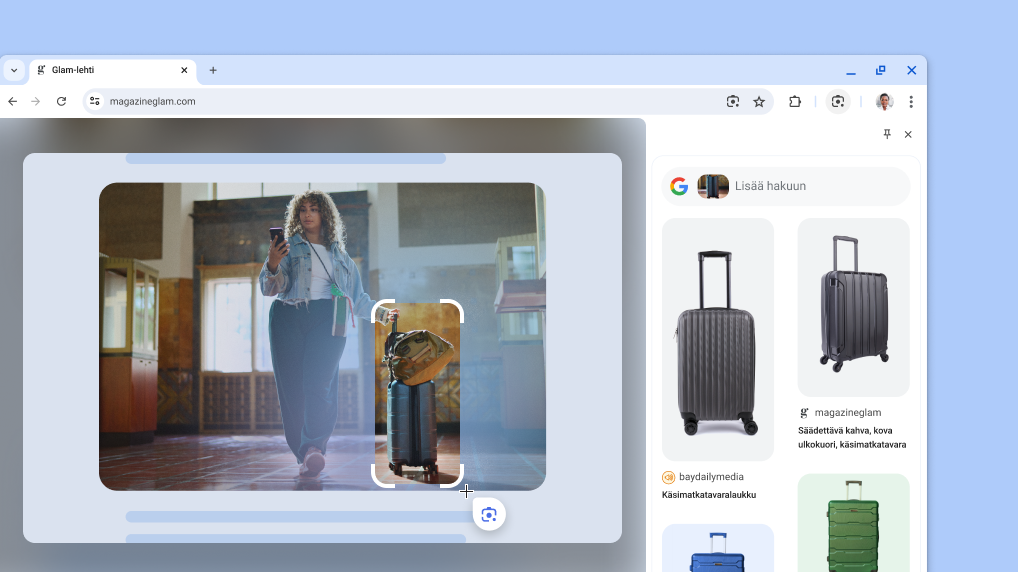 Google Lens tuotesivulla.