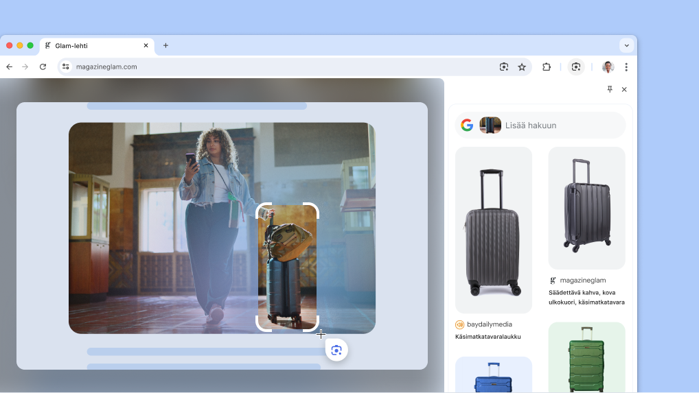 Google Lens tuotesivulla.